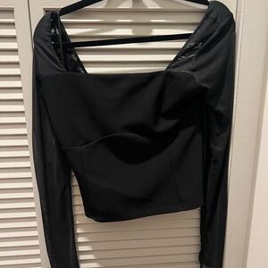 Abercrombie Sheer Sleeve Top